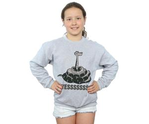 Disney Girl's The Jungle Book Kaa Yesssss Sweatshirt in Grey | Size: 9 Years Disney Grey 9 Years