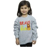 Disney Girl's The Lion King Brave Like Dad Sweatshirt in Grey | Size: 9 Years Disney Grey 9 Years