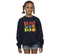 Disney Girl's The Lion King Brave Like Dad Sweatshirt in Navy | Size: 12-13 Years Disney Navy 12-13 Years