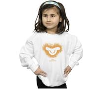 Disney Girl's The Lion King Movie Simba Face Sweatshirt in White | Size: 12-13 Years Disney White 12-13 Years