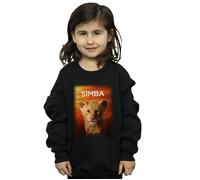 Disney Girl's The Lion King Movie Simba Poster Sweatshirt in Black | Size: 7-8 Years Disney Black 7-8 Years
