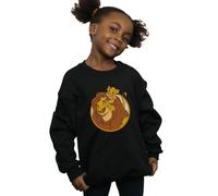 Disney Girl's The Lion King Mufasa & Simba Sweatshirt in Black | Size: 3-4 Years Disney Black 3-4 Years