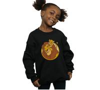 Disney Girl's The Lion King Mufasa & Simba Sweatshirt in Black | Size: 9 Years Disney Black 9 Years