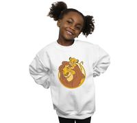 Disney Girl's The Lion King Mufasa & Simba Sweatshirt in White | Size: 7-8 Years Disney White 7-8 Years