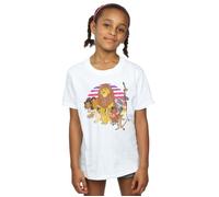 Disney Girl's The Lion King Pride Family Cotton T-Shirt in White | Size: 7-8 Years Disney White 7-8 Years