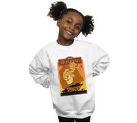 Disney Girl's The Lion King Simba & Mufasa Sweatshirt in White | Size: 5-6 Years Disney White 5-6 Years