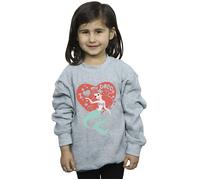 Disney Girl's The Little Mermaid Love Daddy Sweatshirt in Grey | Size: 3-4 Years Disney Grey 3-4 Years