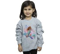 Disney Girls The Little Mermaid Movie Voice Sweatshirt Sport Grey 7-8 Years