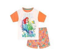 Disney Girls The Little Mermaid Pyjamas Orange Age 11 to 12 Years
