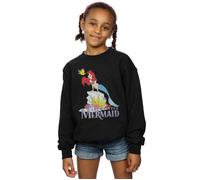 Disney Girl's The Little Mermaid Sea Friend Sweatshirt in Black | Size: 3-4 Years Disney Black 3-4 Years
