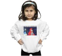 Disney Girl's The Little Mermaid Waiting For The Weekend Sweatshirt in White | Size: 7-8 Years Disney White 7-8 Years