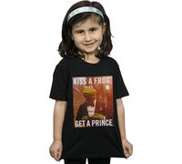 Disney Girl's The Muppets Kiss A Frog Get A Prince Cotton T-Shirt in Black | Size: 5-6 Years Disney Black 5-6 Years