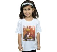 Disney Girl's The Muppets Kiss A Frog Get A Prince Cotton T-Shirt in White | Size: 9 Years Disney White 9 Years