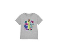 Disney Girl's The Princess & The Frog Tiana My Dreams, My Way T-Shirt Light Grey | Size: 5-6 Years Disney Light Grey 5-6 Years