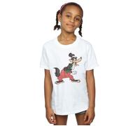 Disney Girl's Three Little Pigs Big Bad Wolf Cotton T-Shirt in White | Size: 9 Years Disney White 9 Years