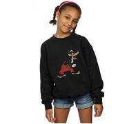 Disney Girl's Three Little Pigs Big Bad Wolf Sweatshirt in Black | Size: 12-13 Years Disney Black 12-13 Years