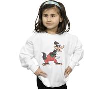 Disney Girl's Three Little Pigs Big Bad Wolf Sweatshirt in White | Size: 9 Years Disney White 9 Years