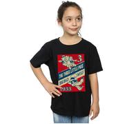 Disney Girl's Three Little Pigs & The Big Bad Wolf Cotton T-Shirt in Black | Size: 12-13 Years Disney Black 12-13 Years
