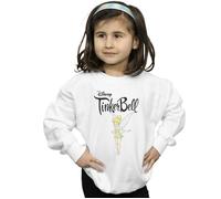 Disney Girl's Tinker Bell Flying Tink Sweatshirt in White | Size: 9 Years Disney White 9 Years