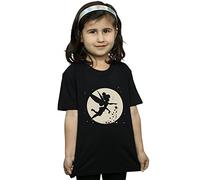 Disney Girls Tinkerbell Moon Cropped T-Shirt Black 5-6 Years