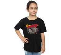 Disney Girl's Toy Story 4 Duke Caboom King Of The Jump Cotton T-Shirt in Black | Size: 7-8 Years Disney Black 7-8 Years