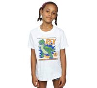 Disney Girl's Toy Story 4 Rex Terrifying Dinosaur Cotton T-Shirt in White | Size: 5-6 Years Disney White 5-6 Years