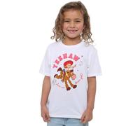 Disney Girl's Toy Story Jessie Yeehaw Bullseye T Shirt, White, 7-8 Years