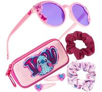 Disney Girls UV Protection Sunglasses, Case and Hair Accessories Set Girls Gifts
