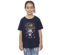 Disney Girls Vampirina Batty for Christmas T-Shirt Navy Blue 12-13 Years