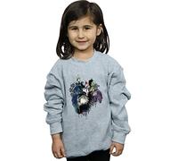 Disney Girls Villains Sketch Sweatshirt Sport Grey 9-11 Years