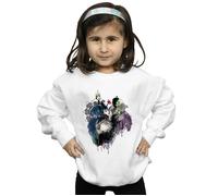 Disney Girl's Villains Sweatshirt in White | Size: 7-8 Years Disney White 7-8 Years