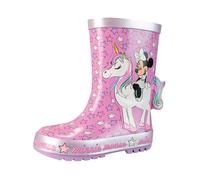 Disney Girls Wellington Boots Minnie Mouse Pink 7