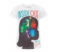 Disney Girls White Inside Out Short Sleeved T-Shirt - 5-6 Years