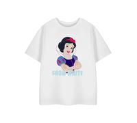 Disney Princess Snow White Girls Short-Sleeved Graphic Tee | White T-Shirt for Kids Snow White Character Shirt | Childrens Short-Sleeve Apparel | Princess Movie Merchandise Gift