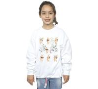 Disney Girls Winnie The Pooh Flower Heart Sweatshirt White 7-8 Years