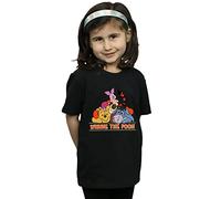 Disney Girls Winnie The Pooh Group T-Shirt Black 9-11 Years