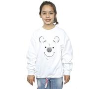 Disney Girls Winnie The Pooh Winnie The Pooh Face Sweatshirt White 9-11 Years