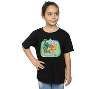 Disney Girl's Zootropolis City Cotton T-Shirt in Black | Size: 12-13 Years Disney Black 12-13 Years