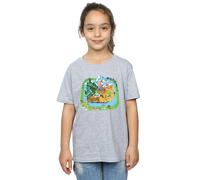 Disney Girl's Zootropolis City Cotton T-Shirt in Grey | Size: 12-13 Years Disney Grey 12-13 Years