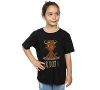 Disney Girl's Zootropolis Yak Freedom Cotton T-Shirt in Black | Size: 9 Years Disney Black 9 Years