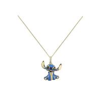 Disney Gold and Blue Stitch Necklace Silver