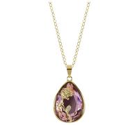 Disney Gold Plated Pink Crystal Pendant Necklace
