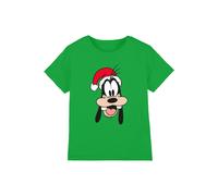 Disney Goofy Santa Hat Kids T-Shirt, Kelly Green | Size: 7-8 Years Disney Green 7-8 Years