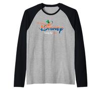 Disney Goofy Script Logo Family Trip 2026 Vacation Raglan Baseball Tee