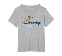 Disney Goofy Script Logo Family Trip 2026 Vacation T-Shirt, Women's Plus, Heather Grey, 1X