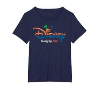 Disney Goofy Script Logo Family Trip 2026 Vacation T-Shirt, Women's Plus, Navy Blue, 6X