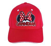 Disney Gramdma and Grandpa Baseball Hat (Grandma, Red), Red