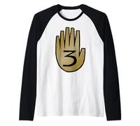Disney Gravity Falls Journal #3 Hand Official Disney Channel Raglan Baseball Tee