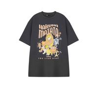 Disney Women's Hakuna Matata Short Sleeved T-Shirt | Charcoal | Officially Licensed Merch in Grey | Size: XL Disney Grey XL