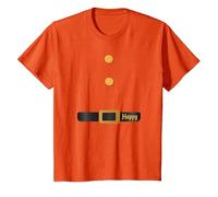 Disney Halloween The Seven Dwarfs Happy Costume T-Shirt, Youth, Orange, Medium